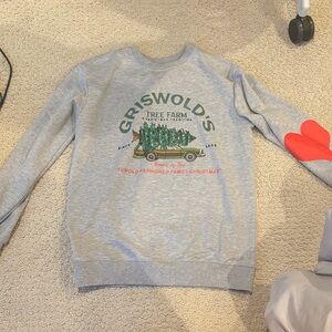 Gray Sweater with Red Heart